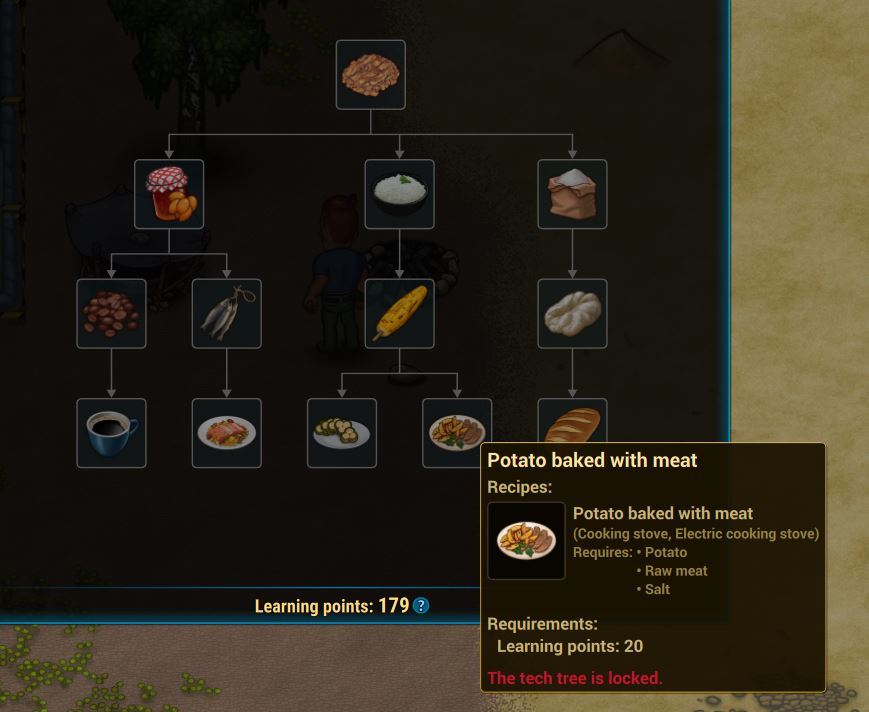 Unlocking new food recipes in cryofall