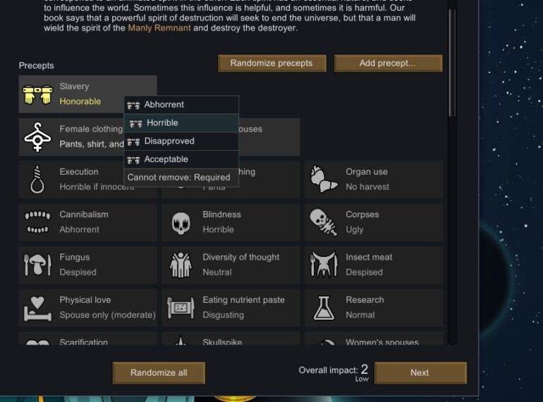 rimworld ideology slave to colonist